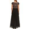 image:imageAidan Mattox Womens Off Shoulder Lace Beaded GownBlack