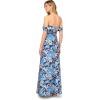 image:imageAidan Mattox Womens Off the Shoulder Jacquard GownBlue Multi
