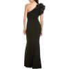 image:imageAidan Mattox Womens One Shoulder Gown with OrganzaBlack