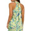 image:imageAidan Mattox Womens Printed Halter Neck Long DressGreen Multi