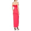 image:imageAidan Mattox Womens Stretch Satin Strapless GownHot Tomato