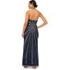 image:imageAidan Mattox Womens VNeck Halter Beaded Gown