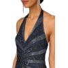 image:imageAidan Mattox Womens VNeck Halter Beaded Gown