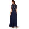 image:imagePapell Studio Womens Beaded Chiffon Long DressLight NavyGunmetal