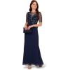 image:imagePapell Studio Womens Beaded Chiffon Long DressLight NavyGunmetal