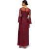 image:imageWomens Beaded Bell Cleeves GownMahogany