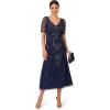 image:imageWomens Beaded Sleeve Ankle DressLight Navy