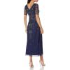image:imageWomens Beaded Sleeve Ankle DressLight Navy