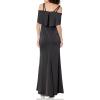 image:imageWomens Double Strap Satin Column GownBlack