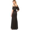 image:imageWomens Double Strap Satin Column GownBlack