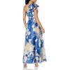 image:imageWomens One Shoulder Burnout BallgownRoyal Sapphire