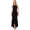 image:imageAdrianna Papell Ruffle Crepe Halter Gown Radiant FuchsiaBlack