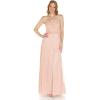 image:imageAdrianna Papell Womens Beaded Blouson Gown with Spaghetti StrapsBlush