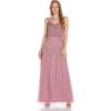 image:imageAdrianna Papell Womens Beaded Blouson Gown with Spaghetti StrapsRoseMercury