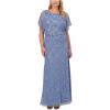 image:imageAdrianna Papell Womens Beaded Blouson GownFrench Blue