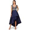 image:imageAdrianna Papell Womens Beaded Taffeta Long DressLight Navy