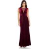 image:imageAdrianna Papell Womens Beaded Velvet Mermaid GownSpecial Occasion DressBurgundy