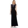 image:imageAdrianna Papell Womens Beaded Velvet Mermaid GownSpecial Occasion DressMidnight