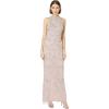image:imageAdrianna Papell Womens Floral Beaded Halter DressDusted Petal