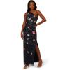 image:imageAdrianna Papell Womens One Shoulder Bead DressNavy Multi