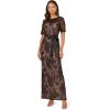 image:imageAdrianna Papell Womens Sequin Lace Mermaid DressBlackNude