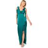 image:imageAdrianna Papell Womens Stretch Satin Long DressDeep Emerald