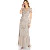 image:imageAdrianna Papell Womens VNeck Beaded GownMarble