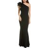 image:imageAidan Mattox Womens One Shoulder Gown with OrganzaBlack