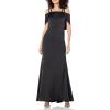 image:imageWomens Double Strap Satin Column GownBlack