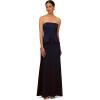 image:imageWomens Stretch Mikado Strapless GownNavy