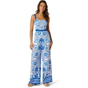 image:imageADRIANNA PAPELL PRINTED JUMPSUITBlueWhite