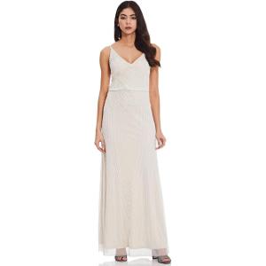 image:imageAdrianna Papell Womens Beaded Blouson GownIvory