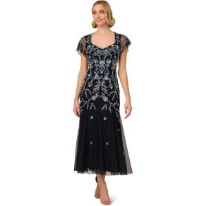 image:imageAdrianna Papell Womens Embellished Godet DressMidnight Multi