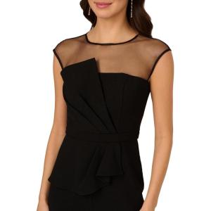 image:imageAdrianna Papell Womens Knit Crepe JumpsuitBlack
