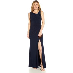 image:imageAdrianna Papell Womens Sequin Jersey DressMidnight