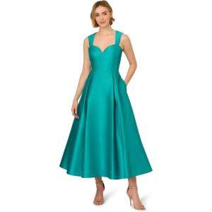 image:imageAdrianna Papell Womens Sweetheart Mikado Ankle DressExotic Jade