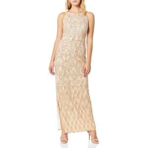 image:imageAidan Mattox Womens Embroidered Lace GownBlush
