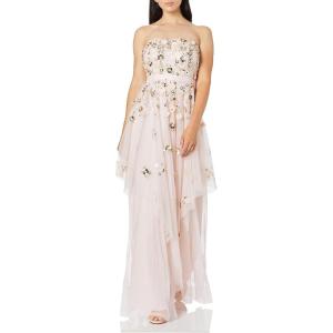 image:imageAidan Mattox Womens Strapless Tiered Ball GownPink Blush