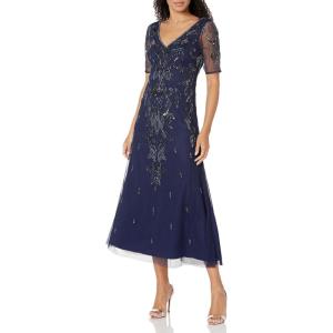image:imageWomens Beaded Sleeve Ankle DressLight Navy