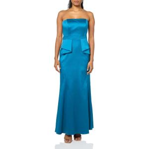 image:imageWomens Stretch Mikado Strapless GownDark Teal