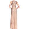 image:imageAdrianna Papell Womens VNeck Allover Beaded Mesh Overlay GownTaupePink
