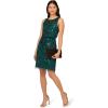 image:imageAdrianna Papell Womens Beaded Sheath Short DressGem Green