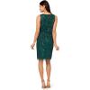 image:imageAdrianna Papell Womens Beaded Sheath Short DressGem Green