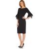 image:imageAdrianna Papell Knit Crepe Tiered Sleeve DressBlack