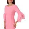 image:imageAdrianna Papell Knit Crepe Tiered Sleeve DressCherry Blossom