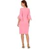 image:imageAdrianna Papell Knit Crepe Tiered Sleeve DressCherry Blossom