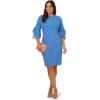 image:imageAdrianna Papell Knit Crepe Tiered Sleeve DressCool Water