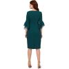 image:imageAdrianna Papell Knit Crepe Tiered Sleeve DressHunter