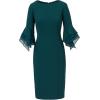 image:imageAdrianna Papell Knit Crepe Tiered Sleeve DressHunter