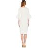 image:imageAdrianna Papell Knit Crepe Tiered Sleeve DressIvory